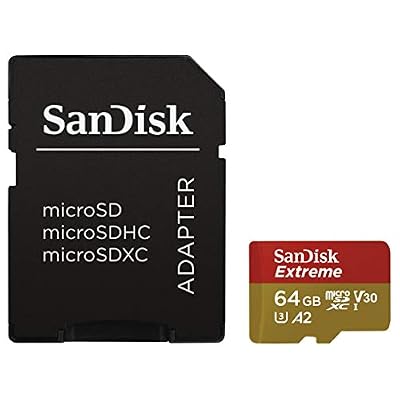 SanDisk Extreme 64GB microSDXC Memory Card for Action Cameras & Drones with A2 App Performance up to 160MB/s, Class 10, U3, V30