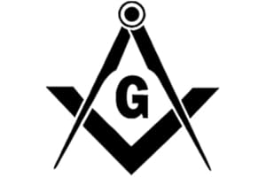 Porfeet Car Sticker, Fashion Masonic Freemason Decal Compass Square Decor Car Truck Emblem Sticker Black