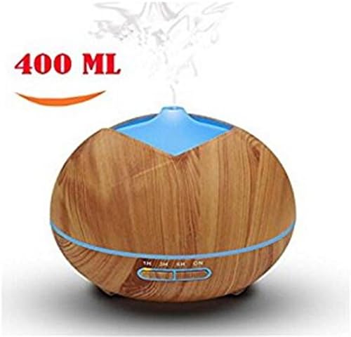 Cool Air Diffuser, Aroma Diffuser 400 ml Ultrasonic Silent Humidifier with 7-colored changeable LED lights, Anti-dry &amp; Three Gear Time Mode for Home, Yoga, Office, Spa, Bedroom, Baby Room (Yellow)