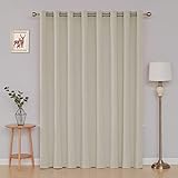 cortinas para salon MATERIAL - Se compone de 100% poliéster de alta calidad. Bloquea la mayor parte de la luz intrusa a cualquier sitio en cualquier momento del día, reduce el ruido exterior para que se disfruten de un ambiente tranquilo y pacífico, mientras se ahorren los costes gastados a calefacción y refrigeración