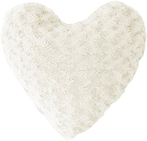 Couleur Montagne Heart Cushion 40X40 Fur Imitation Himalaya Naturel, Polyester, Natural Beige, 40x15x40 cm