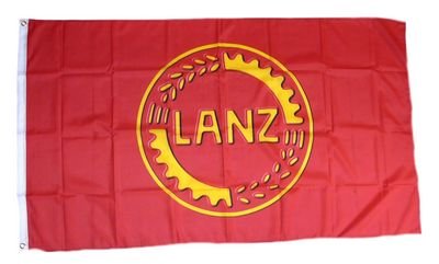 Preisvergleich Produktbild Fahne / Flagge Lanz Bulldog Logo NEU 90 x 150 cm