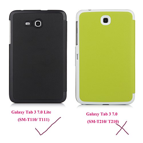 iHarbort® Premium Samsung Galaxy Tab 3 7.0 Lite 7 Zoll T110 T111 T113 T116 Leder Tasche Hülle Etui Schutzhülle Case Holder (weiß) - 2