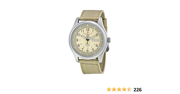 Seiko Montre Homme Analogique Automatique avec Bracelet en Tissu – SNZG07K1  : Amazon.fr: Montres