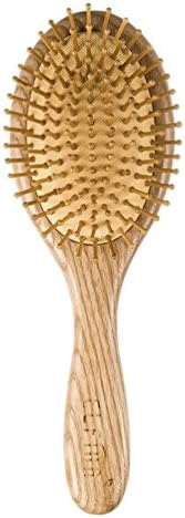 ELFINA Paddle Brush Hairbrush 100% Natural Bamboo Detangling Scalp Massage Anti-Static, For Baby, Women, Elder, Men Size – L