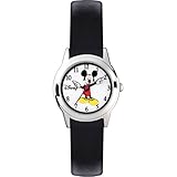 Mickey Mouse Unisex-Uhr Analog Quarz mit Lederarmband – MK1314