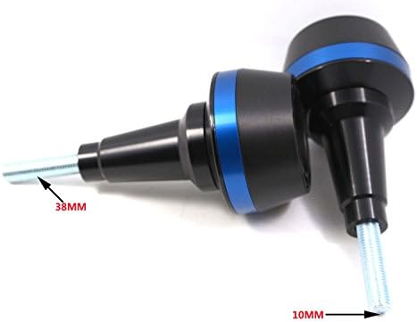 Motorcycle CNC Aluminium Universal Pair Falling Protector Frame Sliders Anti Crash Protection For Yamaha R1 R3 R6 FZ6R XJR1300 (Blue)