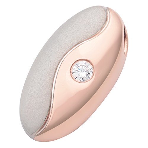 Liebe Damen-Anhnger 916 Bicolor teilvergoldet Zirkonia wei Brillantschliff - 4007972372933