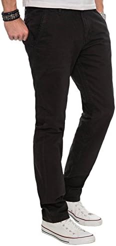 Alessandro Salvarini A. Salvarini Mens Designer Chino Pants Regular Fit Casual Trousers Straight Leg AS016
