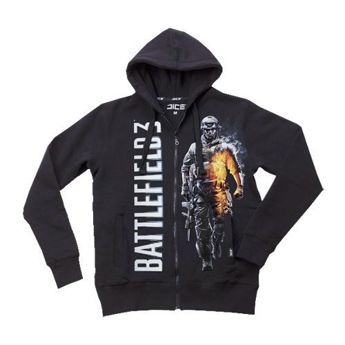 Preisvergleich Produktbild Battlefield 3 Zip-Kapuzensweater - Smoking Soldier schwarz in M