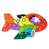 Puzzle Abecedario/Números de Madera de Avión