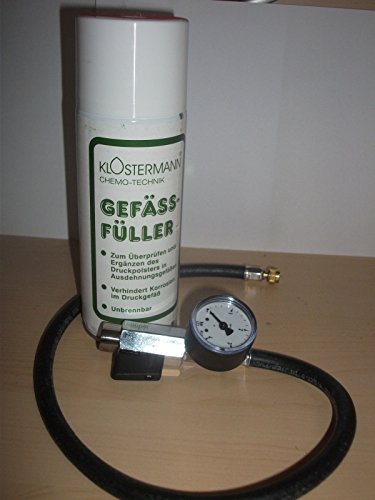 Gefäß-Füller und Adapter mit Manometer 0 - 4 bar