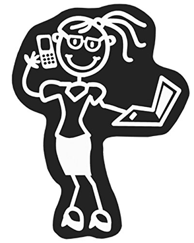 Family Car Decals ADH06672 Pegatina Familia Mujer trabajadora para Coche 11-12cm de Alto, Trabajo