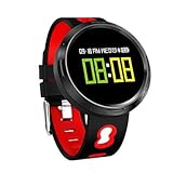 Lemumu X9-v 0 Männer Frau Smart Watch Bracelet Farbdisplay Herzfrequenz Sauerstoffsättigung im Blut Druck Überwachung Schritt Schlafen IOS für Android Telefon, Schwarz