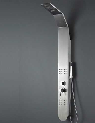 Shower Faucet Contemporary Rain Shower Sidespray Handshower Included Stainless Steel Nickel Brushed Shower Panel