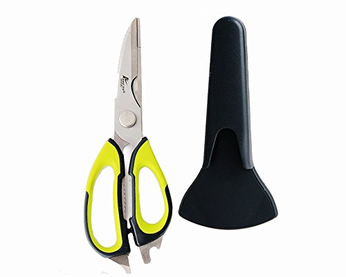 Joyoldelf Küchenschere / Heavy Duty Multifunktions schere / Haushaltsschere - Edelstahl Razor Sharp Mehrzweckschere mit Wellenschliff - Spülmaschinenfest