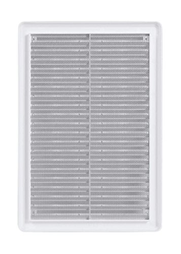 Lüftungsgitter – Abluftgitter aus ASA-Kunststoff mit Insektenschutz: 200 x 300 mm – weiß - 3