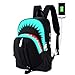 Produktbild WZP 17in Persönlichkeit Hai Rucksack Leuchtender USB-Ladevorgang Schultasche Lässiger Notebook-Rucksack