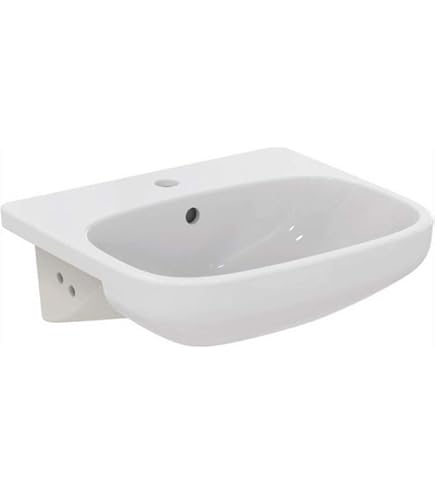Lavandino Apollo Semi Incasso - Ceramica Bianca, Misura 66x49 Cm, Per Bagno Moderno - Foto 10