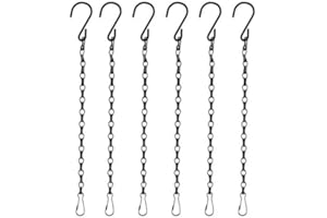 JDIEOQA 6pcs Hormores De Jardín Doble Gancho Cadena Colgando Para Flores Comederos De Pájaros Ajuste Del Techo Longitud