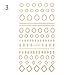 Produktbild LXYQW Nagelsticker Gold 3D Nail Art Sticker Selbstklebende geometrische Mixed Design Decals Nail Tips Dekoration Maniküre Supplies