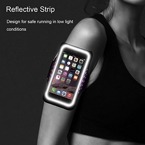 Wasserabweisend Sportarmband mit SchlÃ¼ssel, Geld, Kreditkarte Halter fÃ¼r iPhone 7/7 Plus/6/6S Plus, Galaxy S8 S7 S6 Edge, oder Smartphones bis 14,5 cm