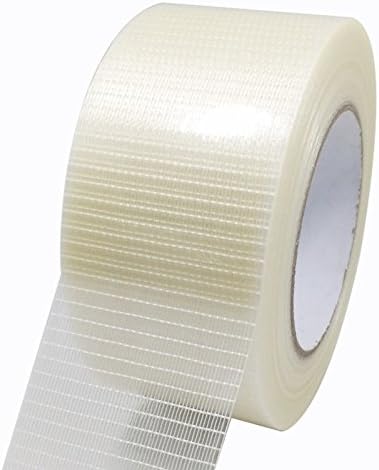 LLZSMJ Fiberglass/Strength/Mesh/Viscose/Wear-Resistant Pull/Continuous/Transparent/Sealing/Tape, Width 8Cm 50 Meters Long