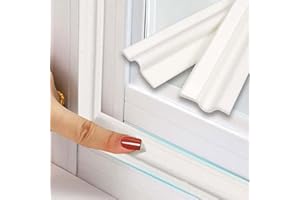 KAYLEINSTER 8M Blanca Burlete Puerta Ventanas Entrada Corredera InsonorizacióN AnticolisióN Espuma Autoadhesivo,Tira Sellado Exterior Acustico Cinta Aislante Ventanas Prueba Viento Termico Antipolvo Aislamiento