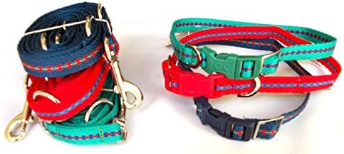 Collar &amp; Adjustable Training Lead Set Design Puppies Toy and Small Dog (10" (25cms), Navy Blue)