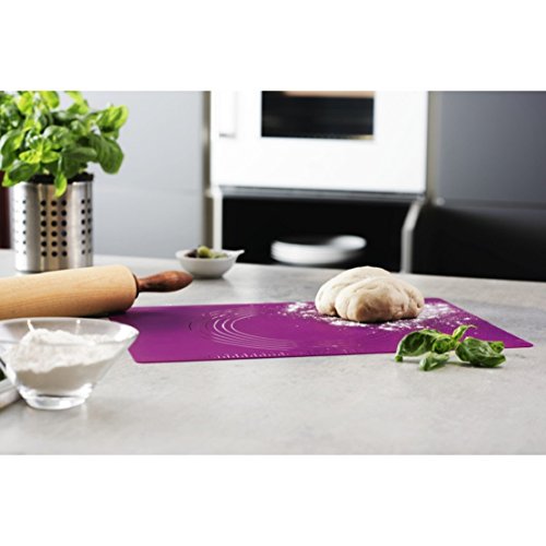 Xavax Backmatte Silikon Groß 45 x 32cm (antihaftbeschichtet, zuschneidbar, wiederverwendbar, ideal für Pizza, Kuchen, Biskuit, Fondant, spülmaschinengeeignet) Backpapier brombeer - 6