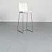 Produktbild BoConcept Mariposa Designer Leder Barhocker Creme Weiß Barstuhl Sessel Metall Gestell #6259 Top Zustand