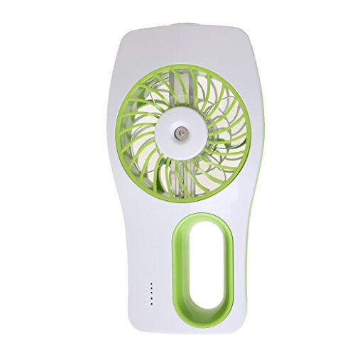 Gazechimp Mini Ventilator Handventilator mit Luftbefeuchter USB Standventilator – Grün - 2