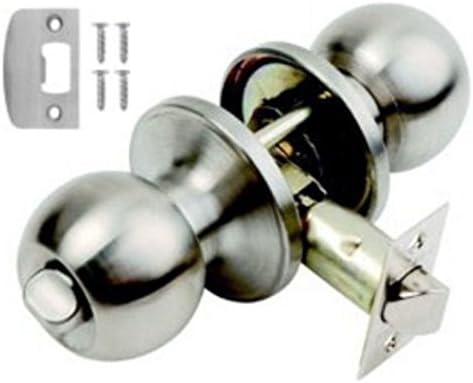 Dale HardwareBala Door Privacy Knobset with Adjustable Latch -Satin Stainless Steel