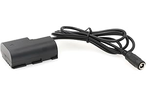 HangTon LP-E6 DC-Koppler Netzteil Dummy-Batterie für Canon EOS 60D R5 R6 5D3 7D BMPCC 4K Kamera, Zacuto EVF DSLR-Kameras