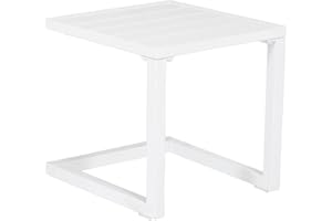 Happy Garden Table d'appoint Barbados en Aluminium Blanc