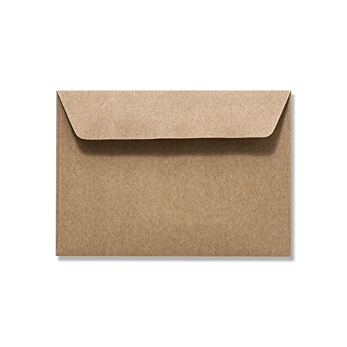 Kraftpapier-Karten inklusive Briefumschläge | 25er-Set | Blanko Recycling Einladungskarten in Braun | bedruckbare Post-Karten in DIN A6 | ideal zum Selbstgestalten & Kreieren - 4