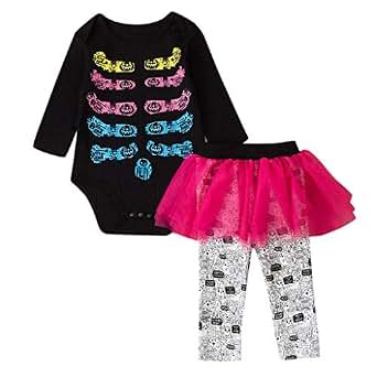 Lexupe Kleinkind Kinder Baby Madchen Knochen Printhalloween Romper