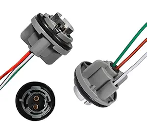 Auto-Ex 1157 1141 7506 BA15s wiring harness socket holder female adapter Cable plug for Tail Light Lamp Led Bulb Set of 2