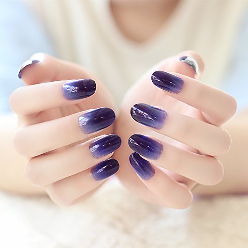 Wedding Bride Graduate Color Artificial Gradiente False Nail Art Tips Makeup 24pcs