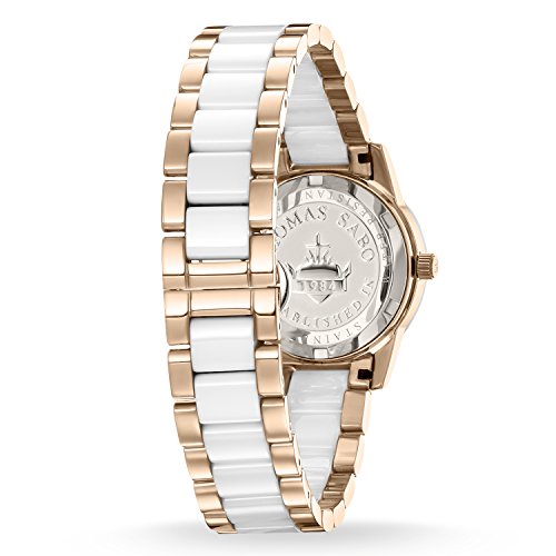 Thomas-Sabo-Damen-Armbanduhr-Soul-Rosegold-Wei-Analog-Quarz