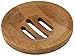 Produktbild TREELY "Pia edle Natura Seifenschale rund aus Holz/Bambus, handgemachter Seifenhalter in Deko-Form, abgerundete natürliche Seifenbox u. Ablage für Handseife, Kernseife, Aleppo-Seife, Deko-Seife