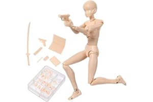 AXXHOTHO Action Figures Body-Kun DX & Body-Chan DX PVC Figur Modellzeichnung für S H Figuarts mit Box für Künstler (Hautfarbe, Weiblich)