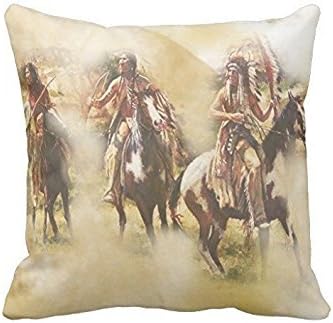 Yokon Anime Native American Indian And Cowhide Print 506 Pillow Case