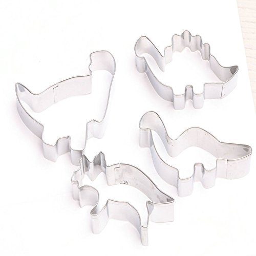 Edelstahl Dinosaurier Ausstecher Kuchen Plätzchen Ausstecherform set of 4 - 5