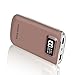 Produktbild Doshin Externe Akku 10000mAh Duale USB Ports Power Bank mit Smart LCD Verbleibende Power Digital Display, für iPhone, iPad, Samsung Galaxy, Smart Phones, Tablet und mehr(Rosengold)