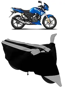 ABORDABLE Water Resistant Dustproof Bike Cover Compatible with TVS Apache All Weather Quality Fabric (Grey)