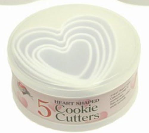 Queen of Cakes Tub of Double Edged Plastic Cookie Cutters Various Shapes Available (Heart)