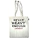 Produktbild CrossFit & Workout - Never heavy enough CrossFit - Unisize - Natural - XT600 - Jutebeutel lange Henkel