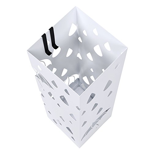 Songmics Schirmständer Regenschirmständer metall Wasserauffangschale und Haken werden verschenkt 49 cm weiß LUC49W - 8