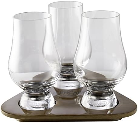 Stölzle The Glencairn Whisky Glass Tasting Set of 3 Glasses and Wooden Tray
